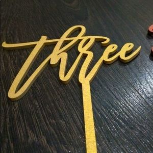 Gold Wooden Wedding Table Numbers